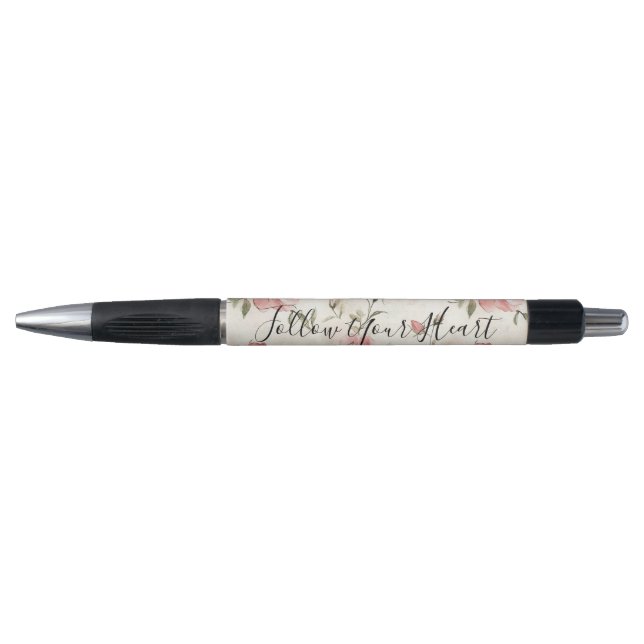 Pink Roses Floral  Pen (Front)