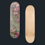 Pink Roses Floral with Bird and Butterflies Green Skateboard<br><div class="desc">Embrace the charm of nature with our skateboard featuring a delightful vintage floral design. Adorned with pink roses, a graceful bird, and fluttering butterflies set against a serene sage green background, this skateboard effortlessly blends hippie, boho, and vintage aesthetics. Perfect for those who love to infuse their rides with a...</div>