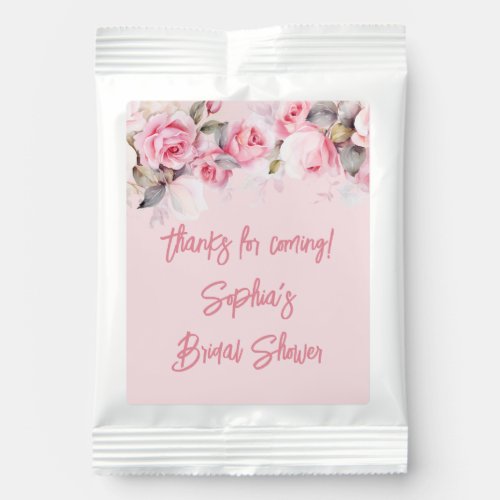 Pink Roses Flowers Floral Shower Favors