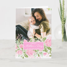 Pink Roses Flowers Leaves Happy Mother's Day Photo