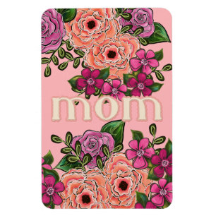 Pink Roses for Mom Flexible Photo Magnet