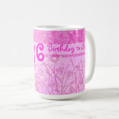Pink roses for Sweet 16 mug (Front Right)