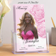 Pink Roses Funeral Program Pink Roses Obituary
