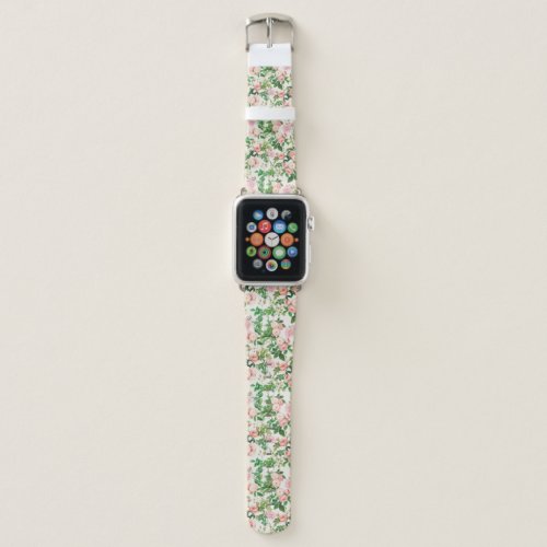 Pink Roses Garden Apple Watch Band