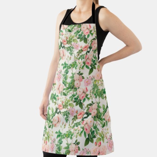 Pink Roses Garden Apron