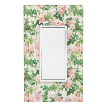 Pink Roses Garden Light Switch Cover by InovArtS at Zazzle