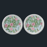 Pink Roses Garden Spring Wedding Cufflinks<br><div class="desc">Beautiful garden wedding rose vines in elegant and graceful soft pink.  Perfect for a spring wedding with beautiful and pretty artwork for your bridal shower or event.</div>