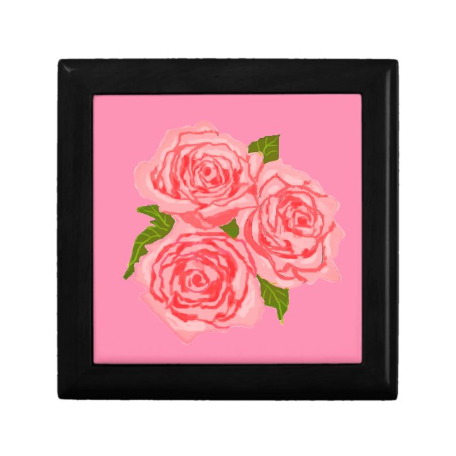 Pink roses gift box (Front)