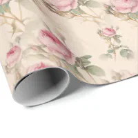 Elegant Pink Blush Eucalyptus Sage Green Wrapping Paper, Zazzle