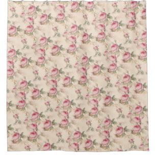 Pink Roses Home Decor Shower Curtain Floral
