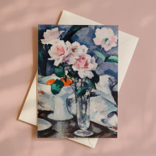Pink Roses in a Glass Vase   Samuel John Peploe Card