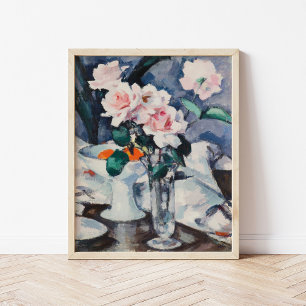 Pink Roses in a Glass Vase   Samuel John Peploe Poster