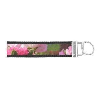 Pink Roses in Bloom Wrist Keychain