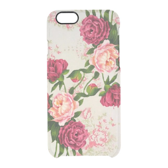 Pink Roses iPhone 6 Clearly™ Deflector Case (Back)