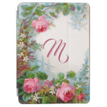 Pink Roses , Jasmines Floral Fantasy Monogram Ipad Air Cover at Zazzle