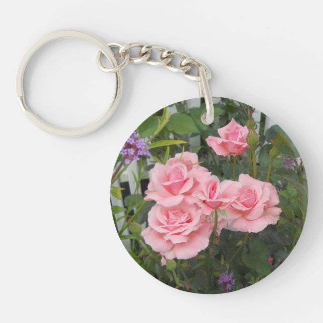 Pink Roses Keychain (Front)