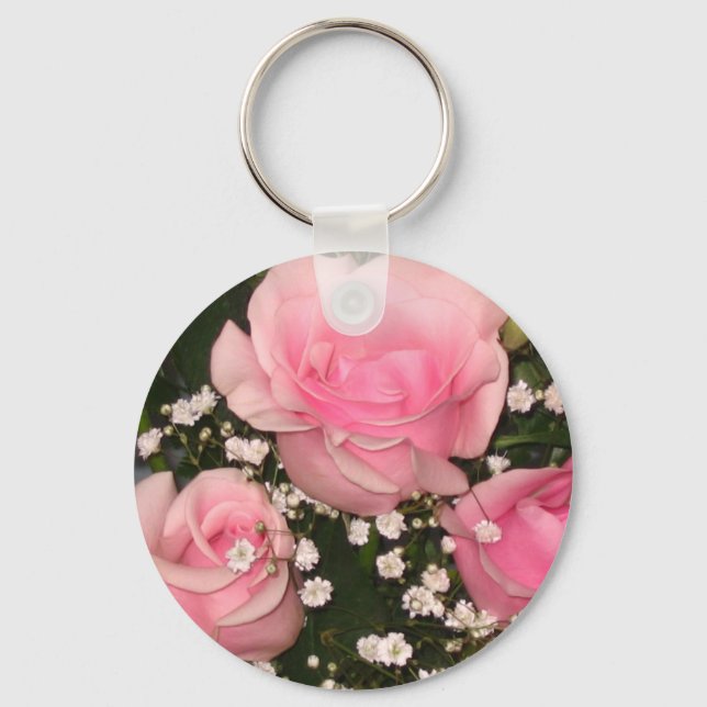 Pink Roses Keychain (Front)