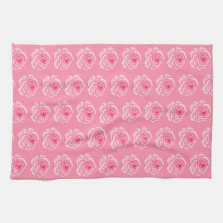 Pink roses kitchen towel