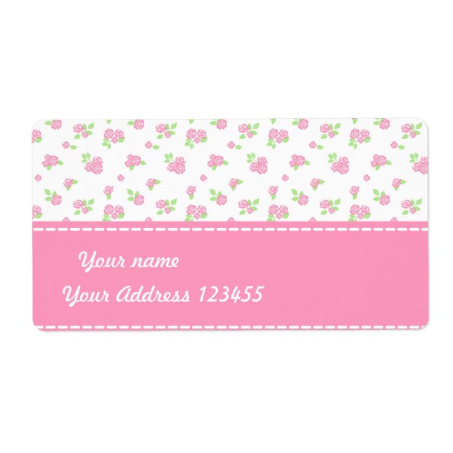 Pink roses label (Front)