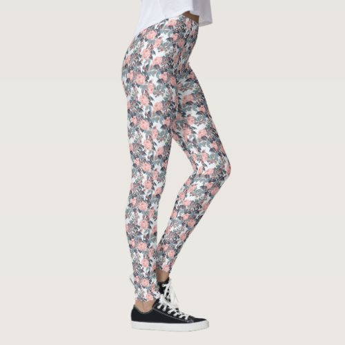 Pink Roses Leggings