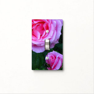 Pink Roses Light Switch Cover