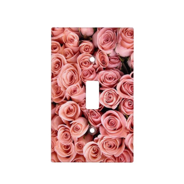 Pink Roses Light Switch Cover (Front)