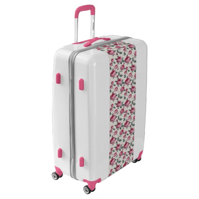 Pink Roses Luggage (Rotated Left)