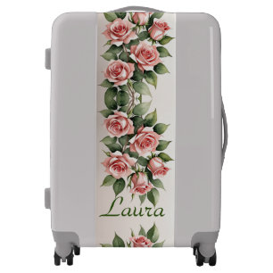 Pink Roses Luggage