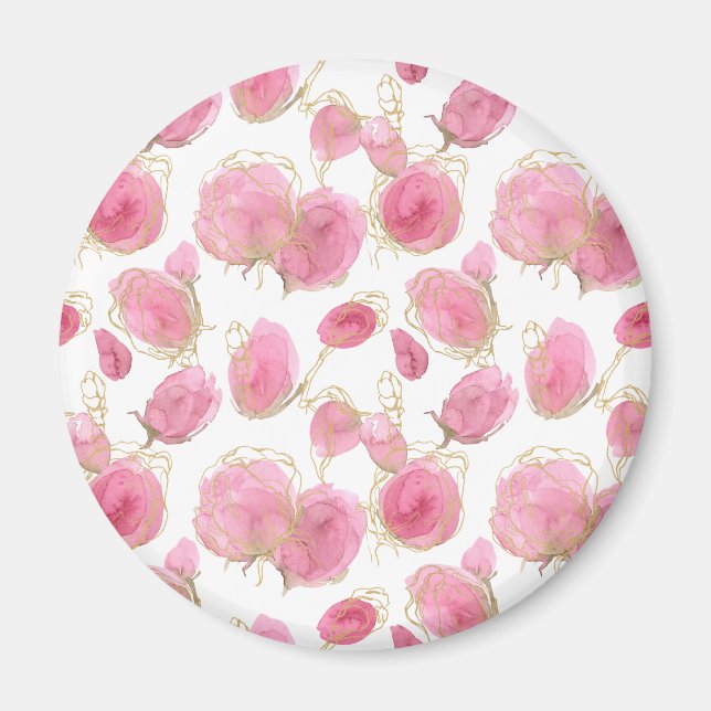 Pink roses magnet (Front)