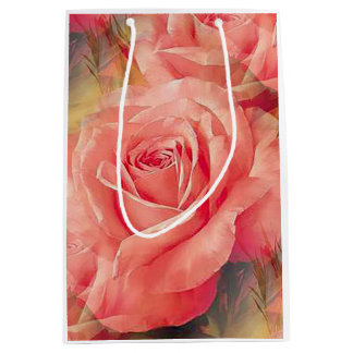 Pink Roses Medium Gift Bag