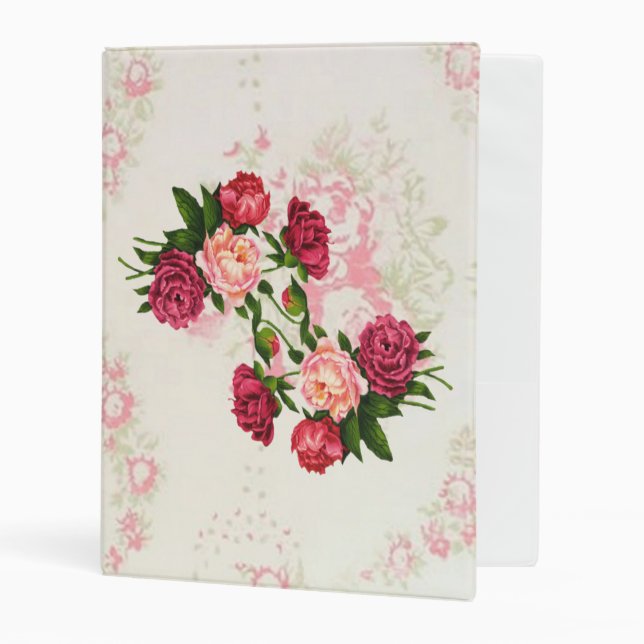 Pink Roses Mini Binder (Front/Inside)