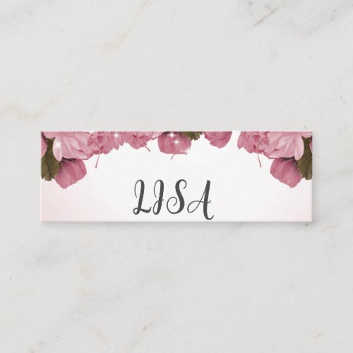  PINK ROSES MINI BUSINESS CARD