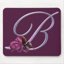 Pink Roses Monogram B