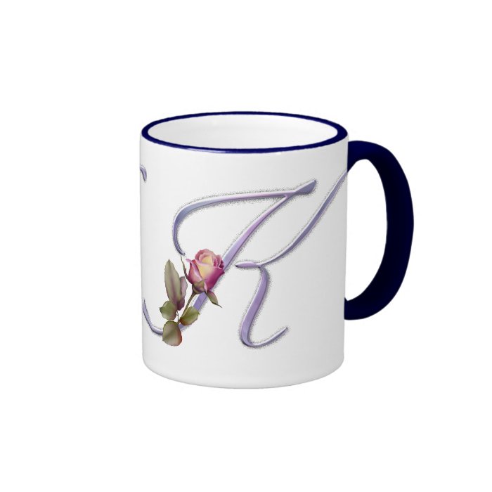 Pink Roses Monogram K Mug