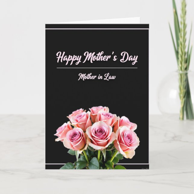 Pink Roses Mother Card (Front)
