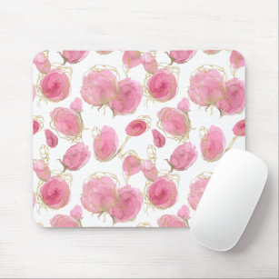 Pink roses mouse pad