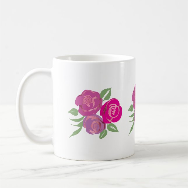 Pink Roses Mug (Left)