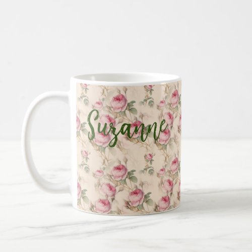 Pink Roses Mugs Coffee Cup Custom Gift