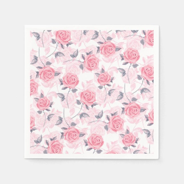 Pink roses napkins (Front)