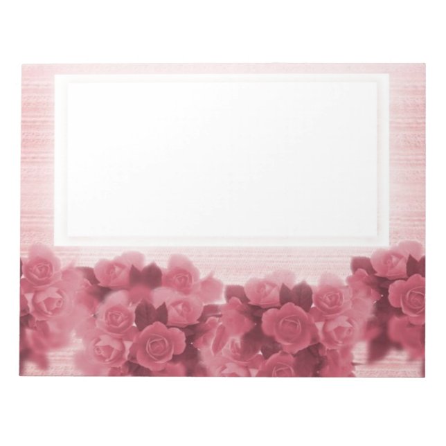 Pink Roses Notepad (Front)