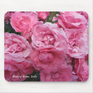 Pink Roses of Rome, Italy Mouse Pad