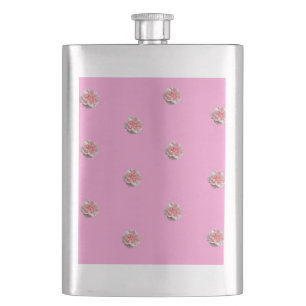 Pink Roses on Pink Flask