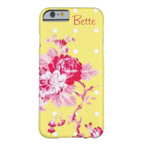 Pink Roses On Yellow Custom iPhone 66S case
