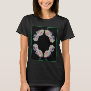Pink Roses Pair Abstract T-Shirt