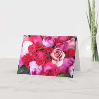 Pink Roses Paris Holiday Card