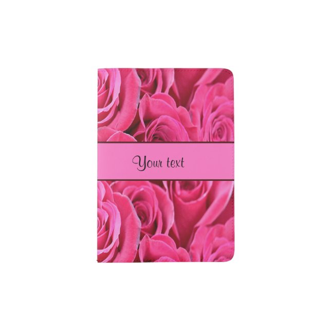 Pink Roses Passport Holder (Front)
