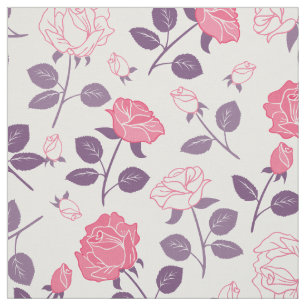 Pink roses pattern Fabric