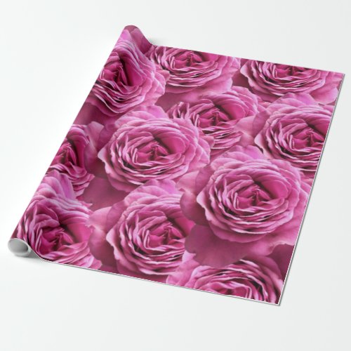 Pink roses Patterns Wrapping Paper