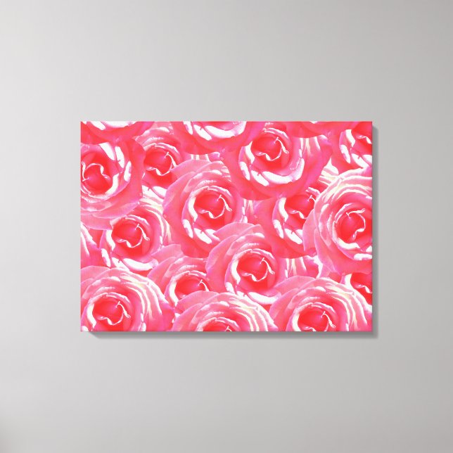 Pink Roses Photo Acrylic Wall Art (Front)