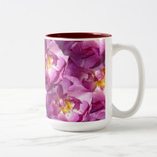 Pink Roses Photo , Floral Spring  Two-Tone Mug
